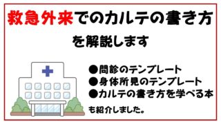 救急外来でのカルテの書き方